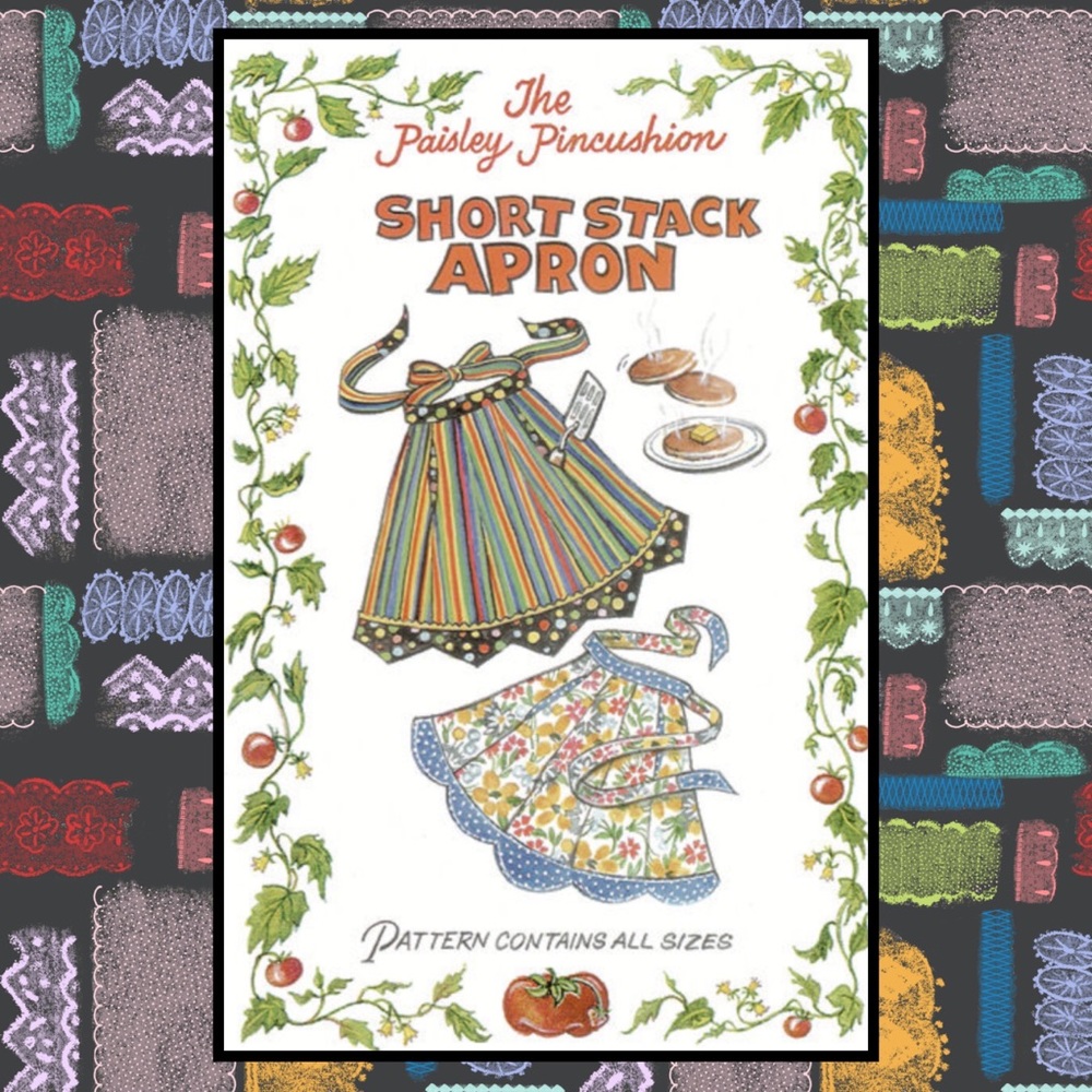 THE PAISLEY PINCUSHION Retro Shortstack Tie Waist Apron Pattern
